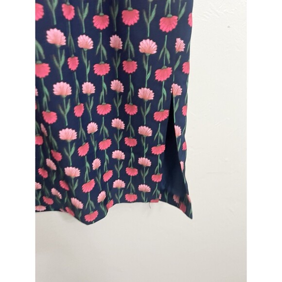 NWOT J Crew Factory Womens Navy Floral Pull On Pencil MIDI Skirt Small - Picture 4 of 10